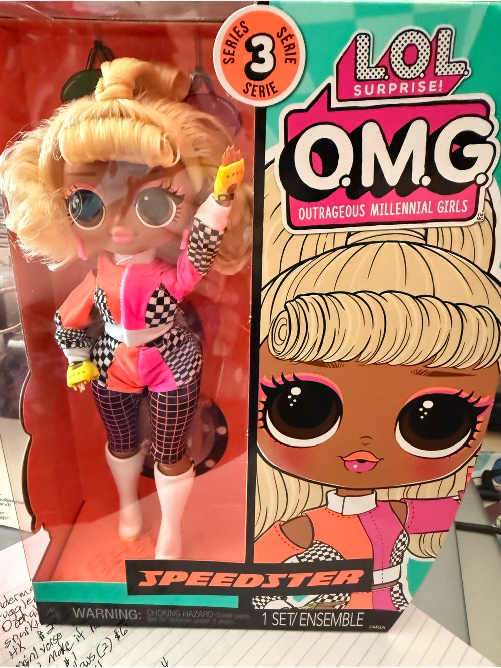 L.O.L. Surprise! O.M.G. Speedster Doll - Pink, Black & White